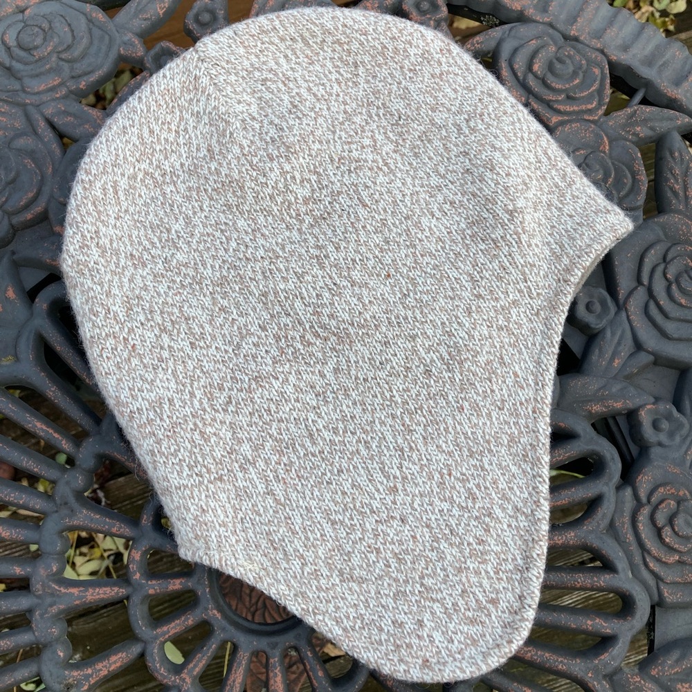 The Vermont Country Store Men's Frost Fighter Wool Ragg Sherpa Hat Oatmeal